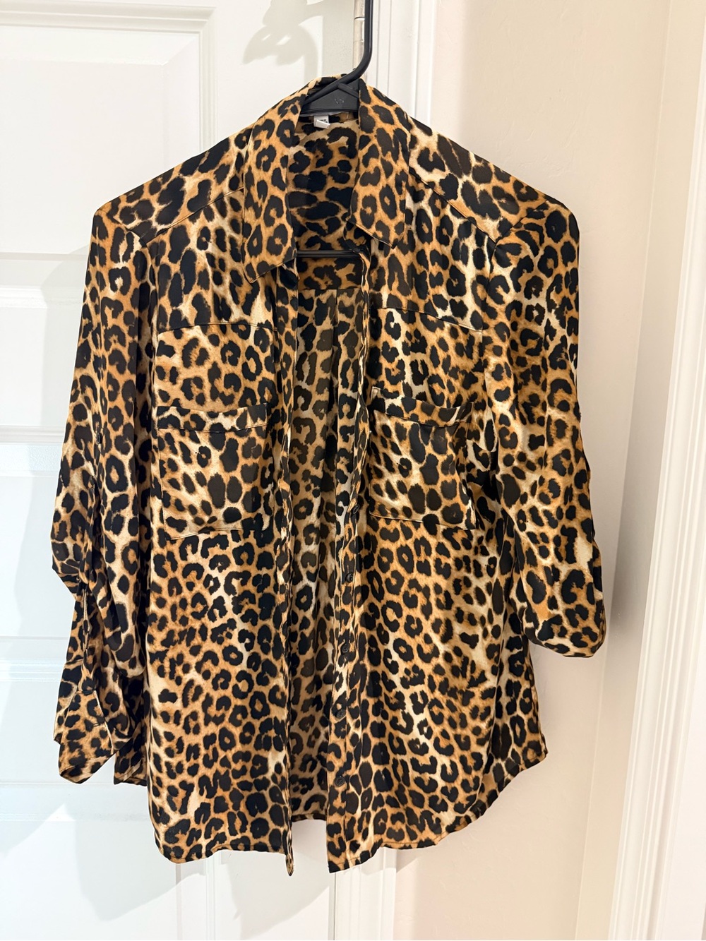 Leopard Print Women's Button up